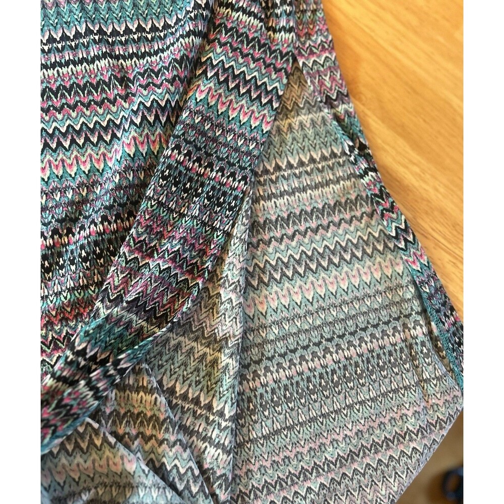 Lane Bryant Maxi Skirt 26/28 Chevron Print Side Slits Stretch Boho Long Plus - Picture 6 of 13